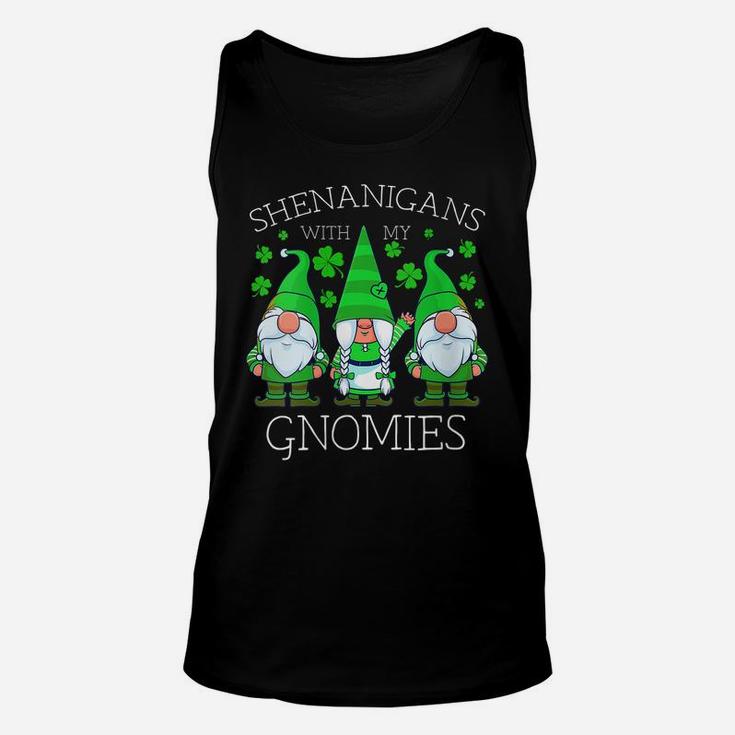 Womens Gnome St Patricks Day Shenanigans Gnomies Shamrock Gnomes Unisex Tank Top