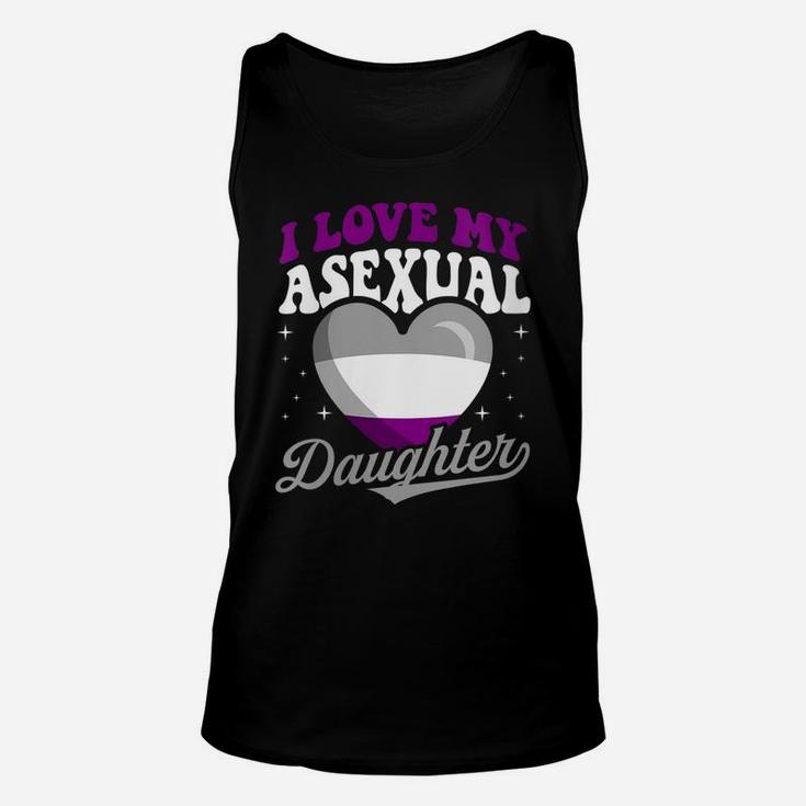 Womens I Love My Asexual Daughter Pride Month Proud Mom Dad Unisex Tank Top