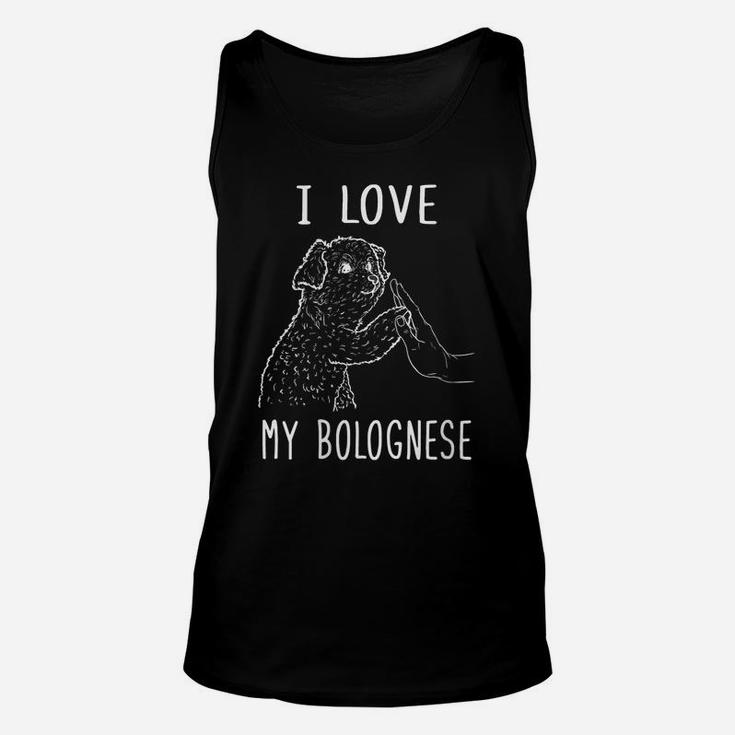 Womens I Love My Bolognese Dad Bolognese Mom Bolognese Dog Unisex Tank Top