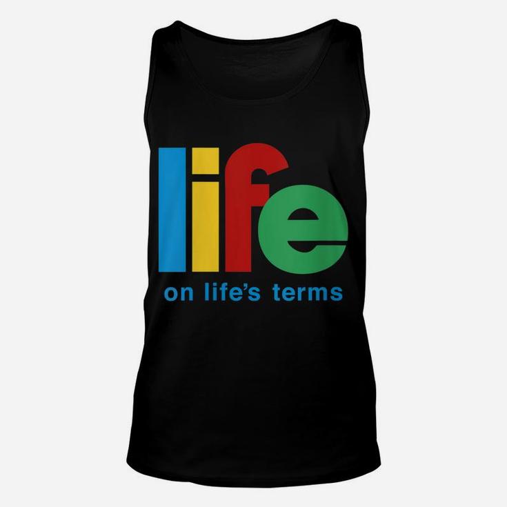 Womens Life On Life's Terms Sobriety Recovery Funny Aa Na Gift Unisex Tank Top