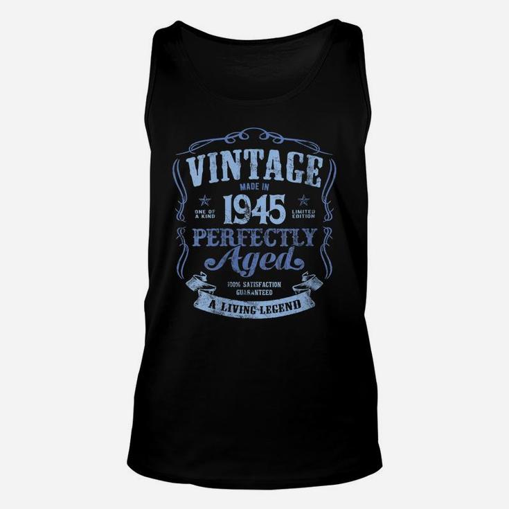 Womens Made In 1945 Classic 76Th Birthday Vintage Living Legend Unisex Tank Top