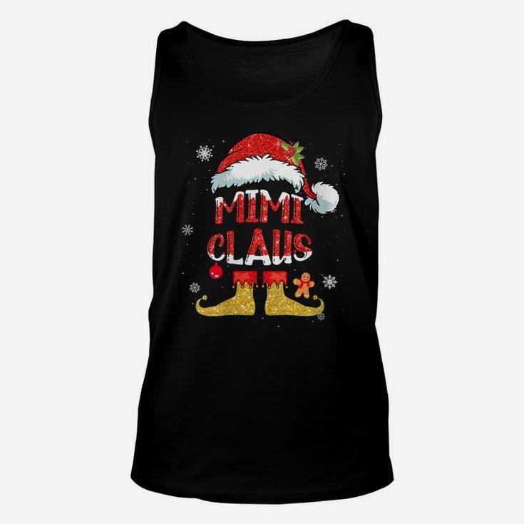 Womens Mimi Claus Christmas Santa Hat Family Group Matching Pajama Unisex Tank Top