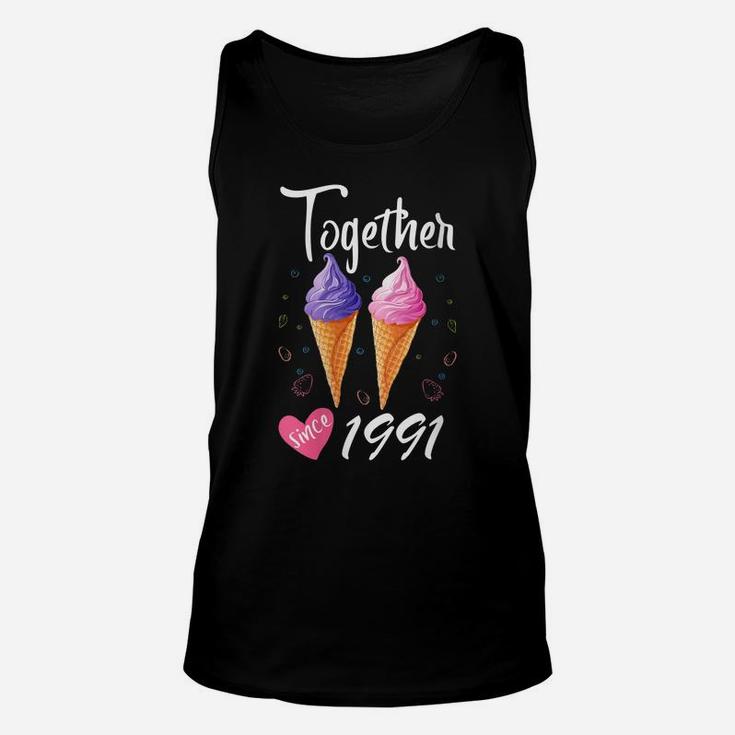 Womens Together Since 1991 29 Years Being Awesome Aniversary Gift Unisex Tank Top