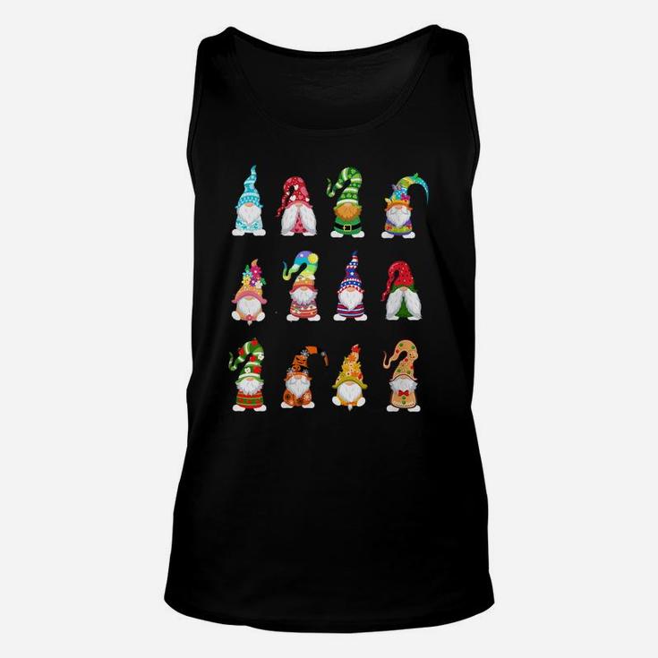 Womens Valentine's Gnome St Patrick's Gnomies Easter Spring Gnomes Unisex Tank Top