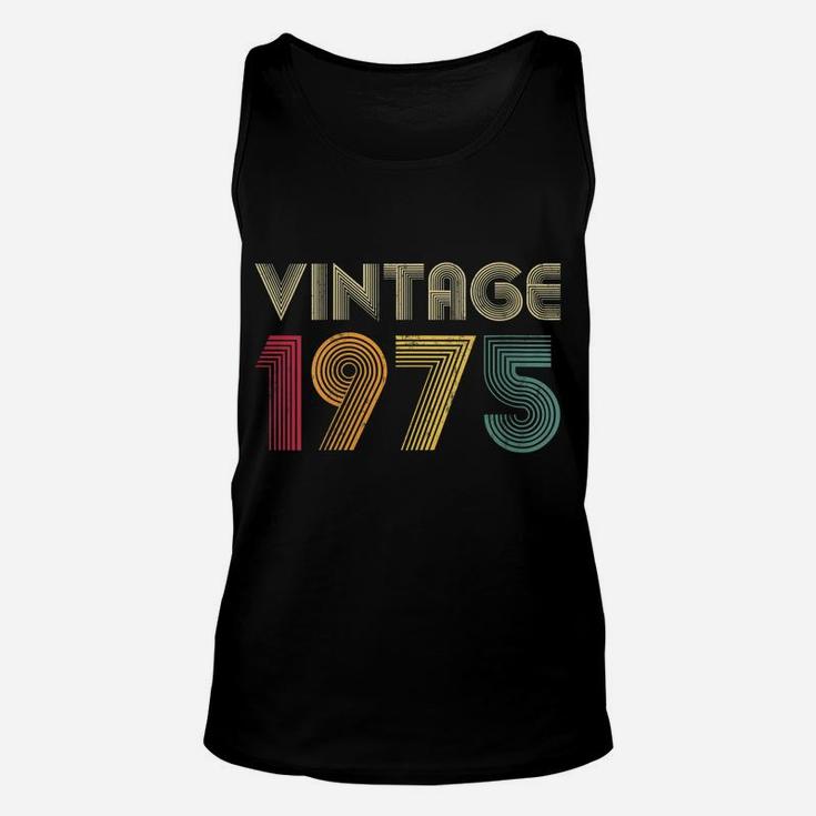 Womens Vintage 1975 45Th Birthday Gift Retro 45 Years Old Mom Dad Unisex Tank Top