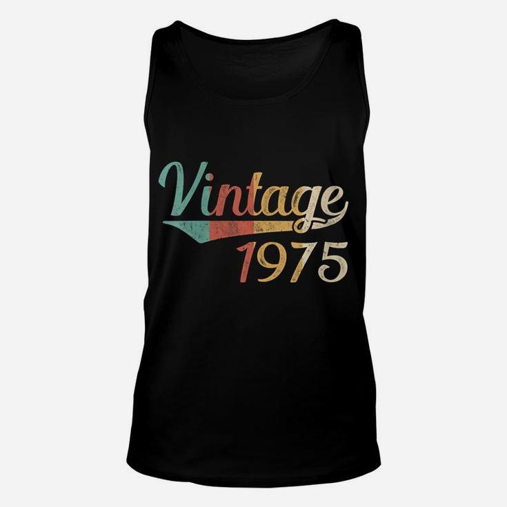 Womens Vintage 1975 45Th Birthday Made In 1975 Unisex Tank Top