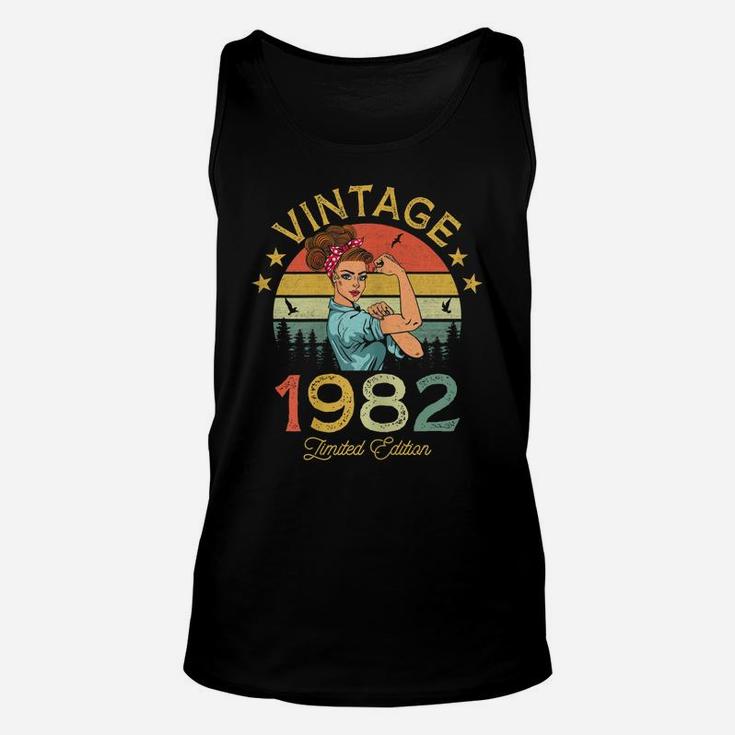Womens Vintage 1982 Made In 1982 40 Year Old Birthday 40Th Birthday Unisex Tank Top