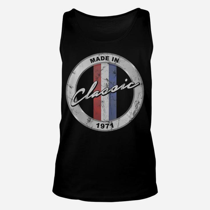 Womens Vintage Hot Rod Made In 1971 Classic 50Th Birthday Unisex Tank Top