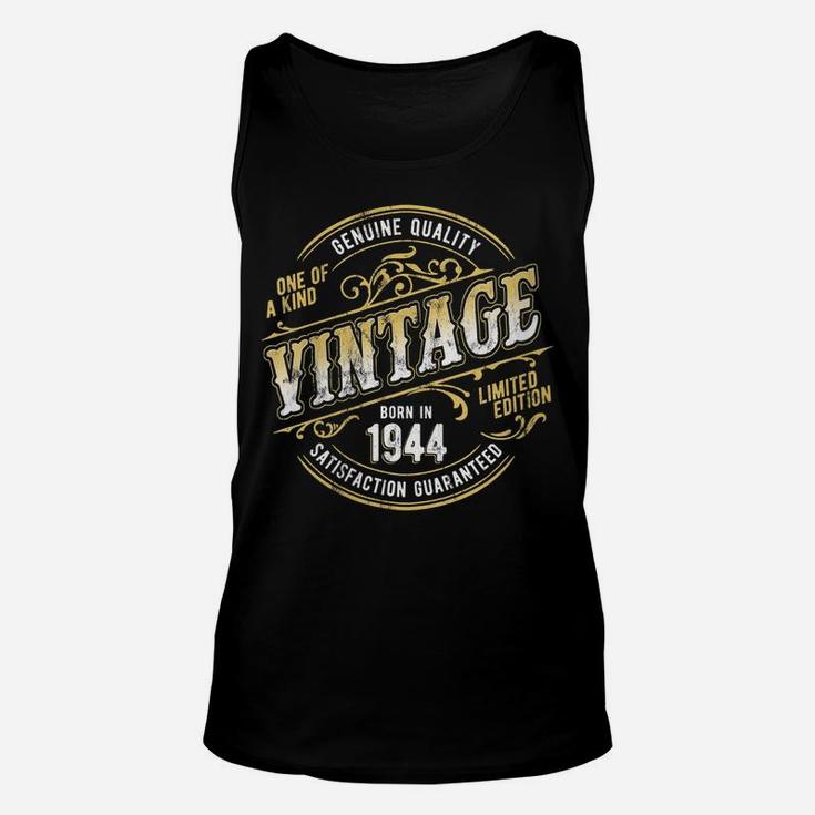 Womens Vintage Living Legend Made In 1944 Classic 77Th Birthday Unisex Tank Top