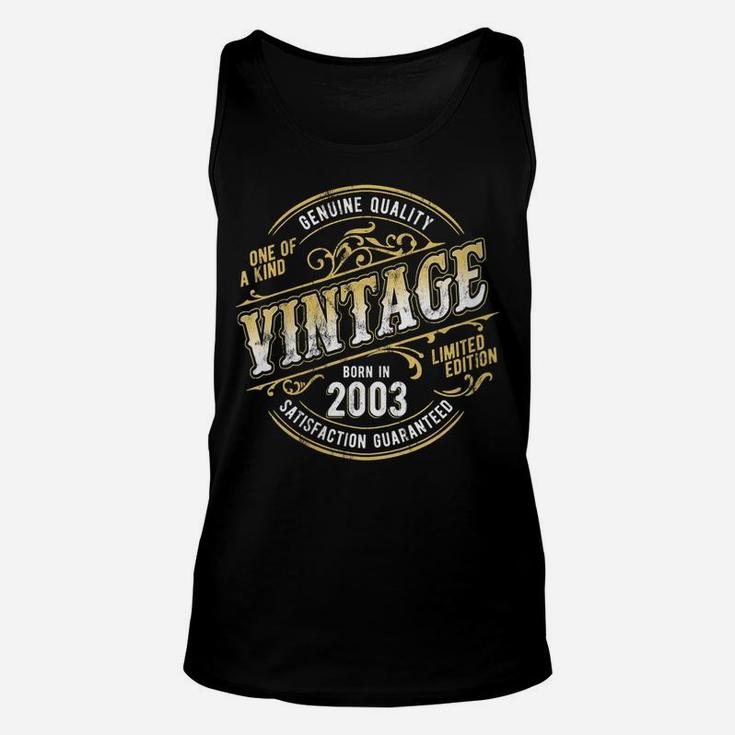 Womens Vintage Living Legend Made In 2003 Classic 18Th Birthday Unisex Tank Top