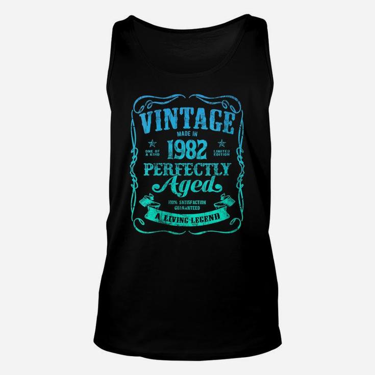 Womens Vintage Made In 1982 Perfectly Aged 38Th Birthday Party B6 Unisex Tank Top