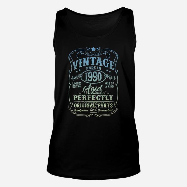 Womens Vintage Made In 1990 Retro Classic 31St Birthday Party Unisex Tank Top