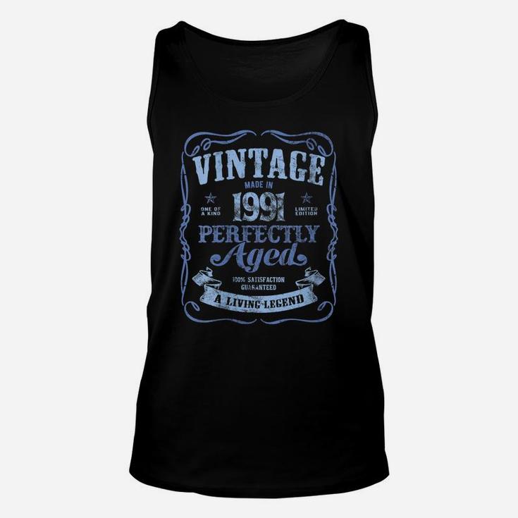 Womens Vintage Made In 1991 Classic 30Th Birthday Living Legend Unisex Tank Top