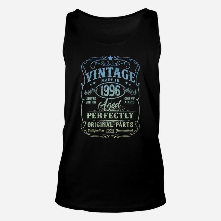 Womens Vintage Made In 1996 Retro Classic 25Th Birthday Party Unisex Tank Top