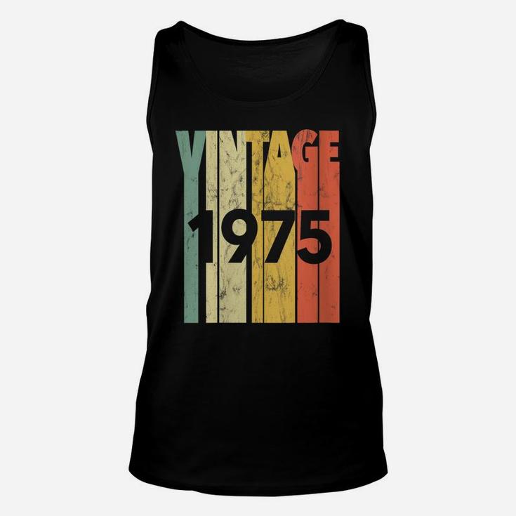 Womens Vintage Retro Made In 1975 Classic 46Th Birthday Unisex Tank Top
