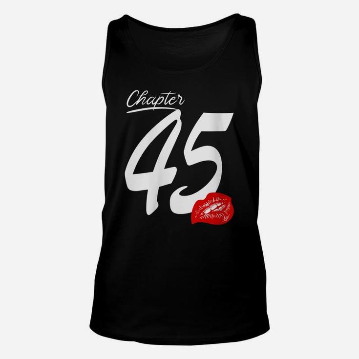 Womens Women Chapter45 With Lips For Birthday 1975 Funny Gift Unisex Tank Top
