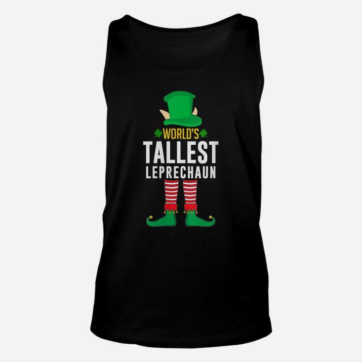 Womens World's Tallest Leprechaun Funny Irish St Patrick Day Unisex Tank Top