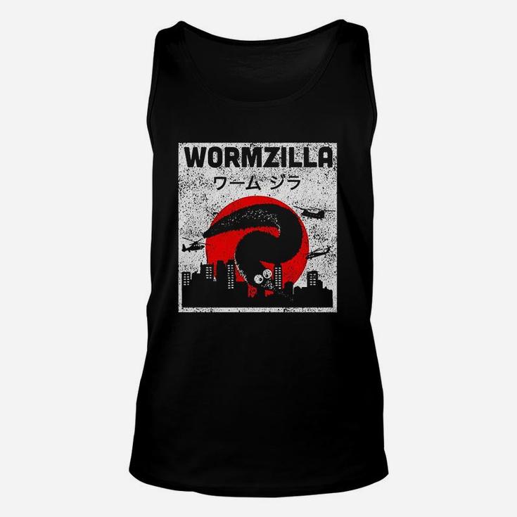 Worm On A String Meme Japanese Fuzzy Magic Worms Wormzilla Unisex Tank Top