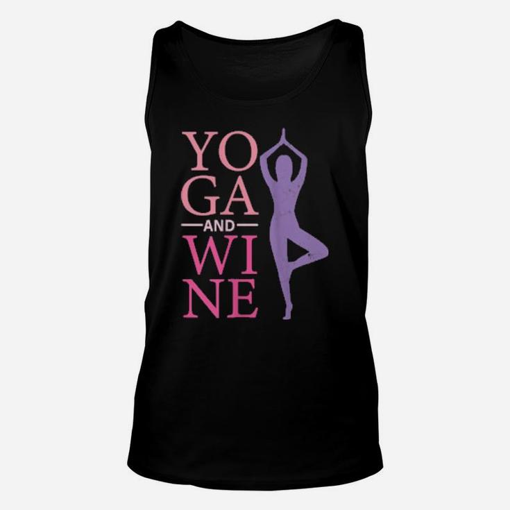Yoga And Wine For Valentines Healthy Lifestyle Meditation Unisex Tank Top