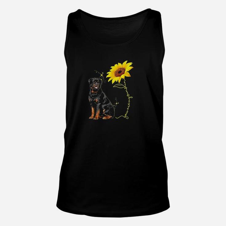 You Are My Sunshine Sunflower Rottweiler Lover Unisex Tank Top