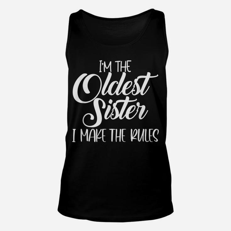 Youngest Sister Shirt Rules Don't Apply To Me Funny Sibling Unisex Tank Top