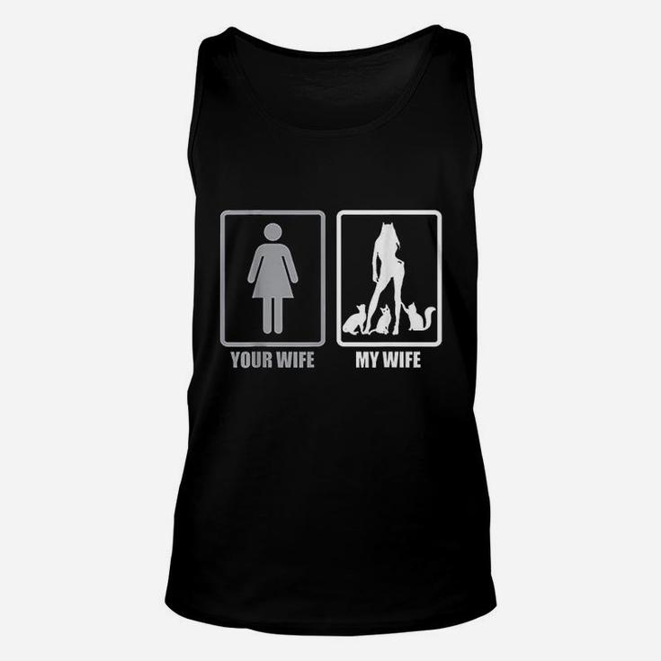 Your Wife My Wife Loves Cats I Married A Cat Lady Unisex Tank Top