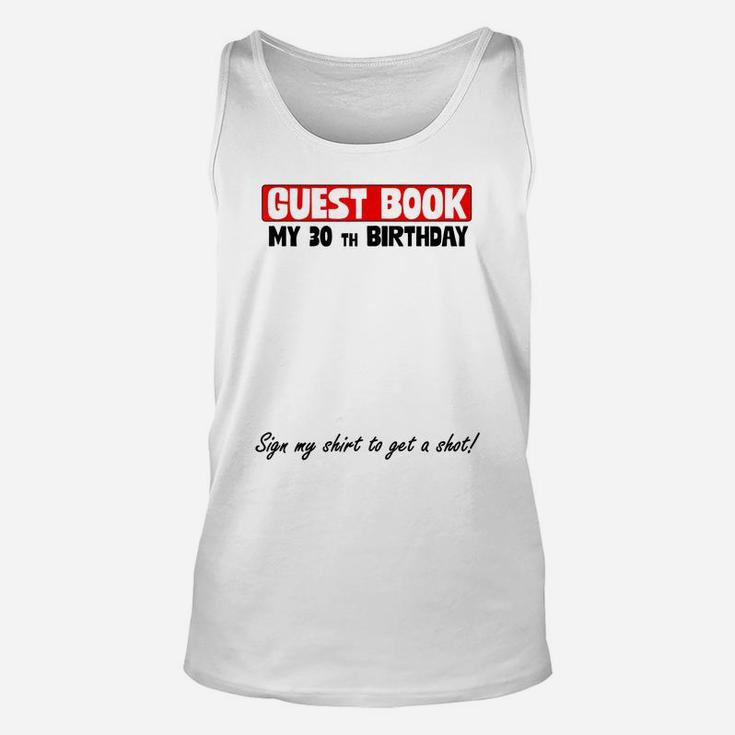 30 Th Birthday Party Gift For Sign Unisex Tank Top