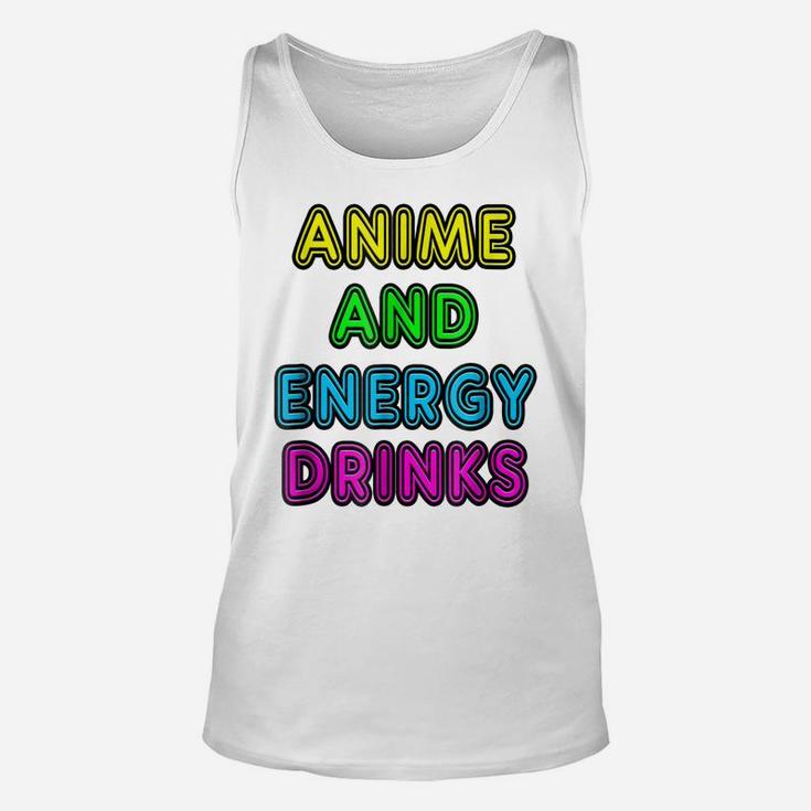 80'S Vintage Neon Anime And Energy Drinks Gift Unisex Tank Top