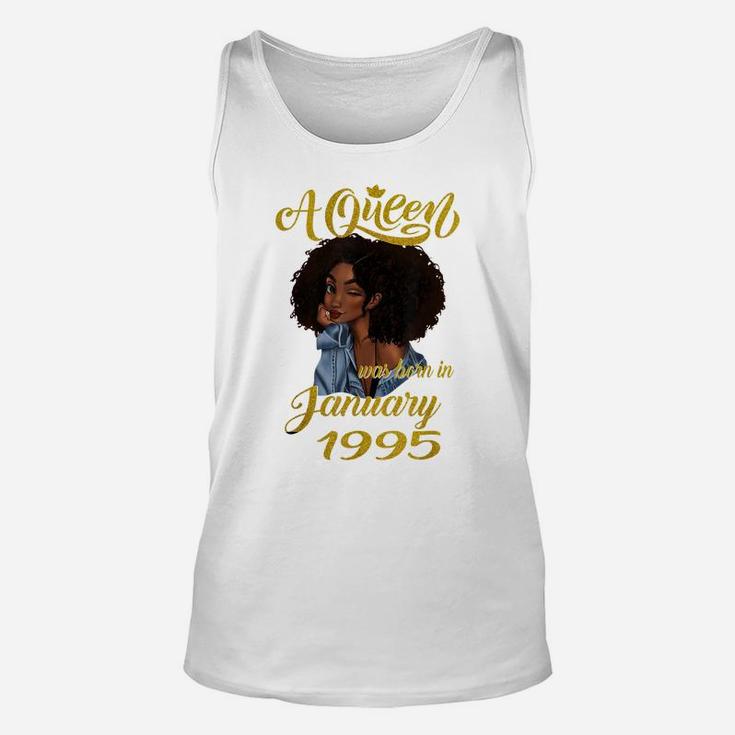 A Queen Was Born In January 1995 26Th Birthday Gift Unisex Tank Top