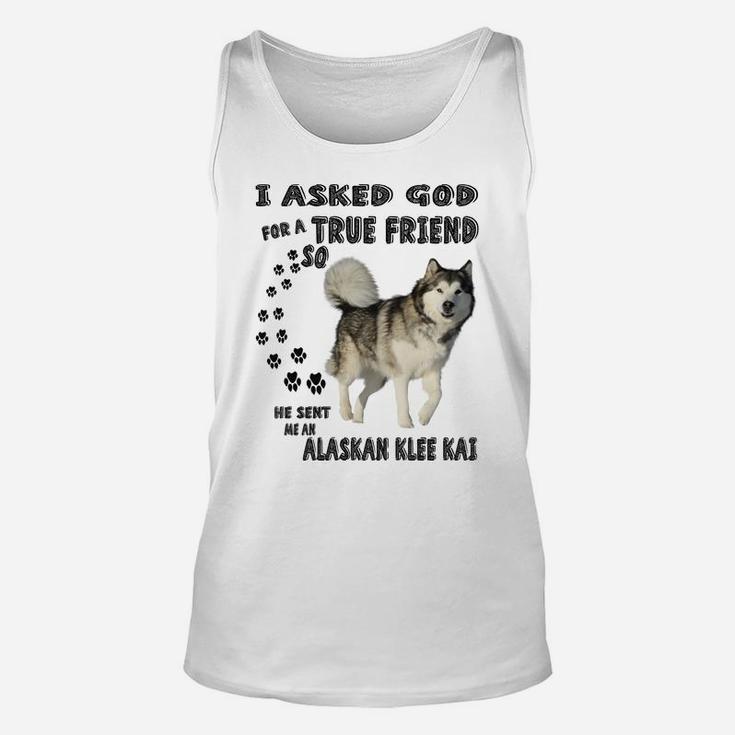 Alaskan Klee Kai Quote Mom Dad Costume, Cute Mini Husky Dog Unisex Tank Top