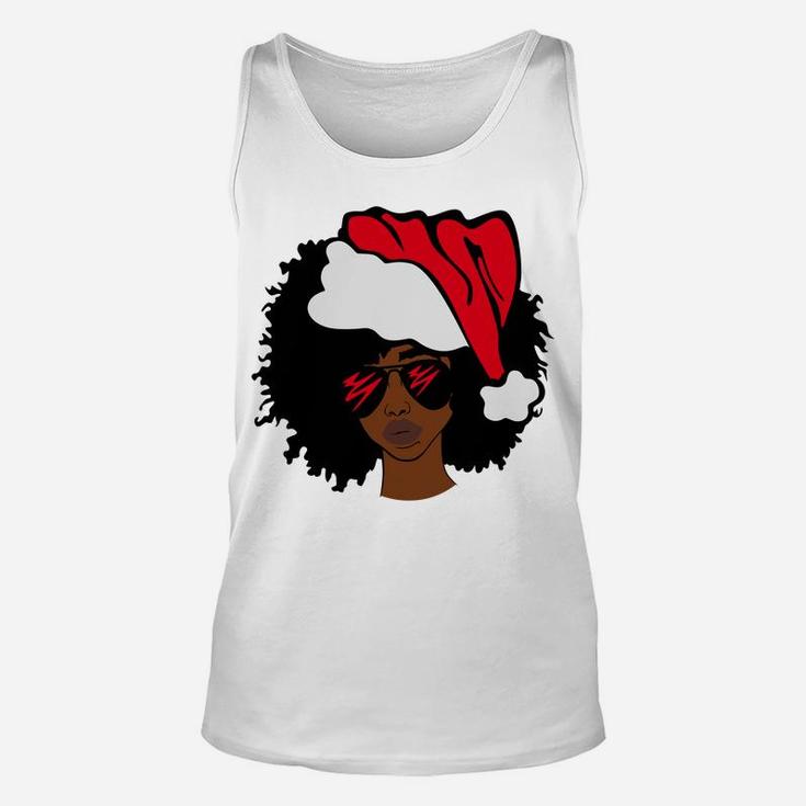 American African Christmas Santa Claus Sweatshirt Unisex Tank Top