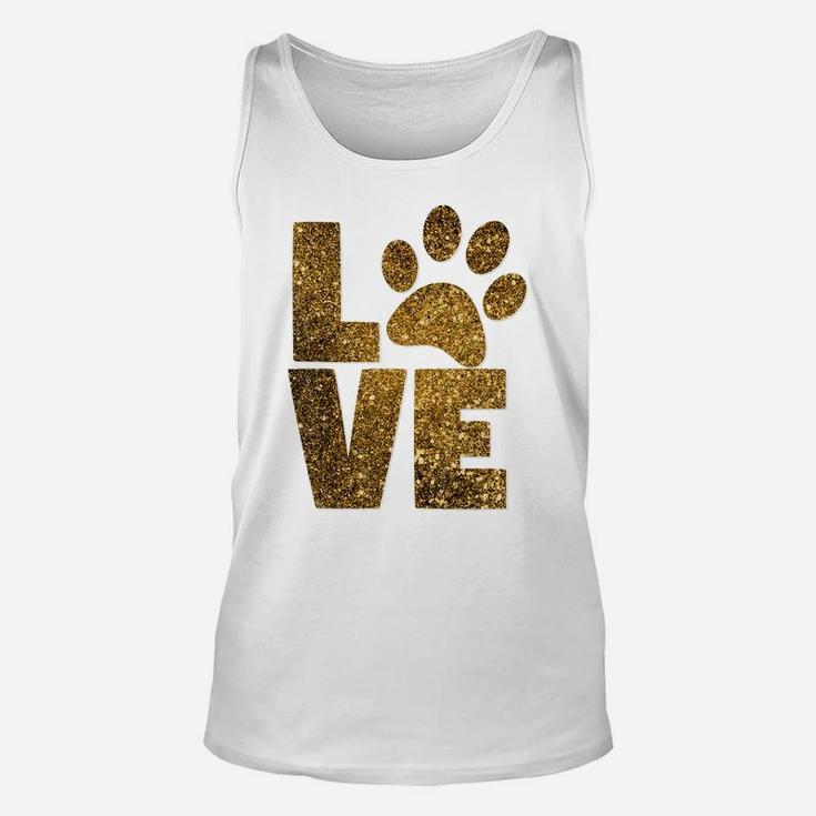 Animal Lover Dog Cat Paw, Pet Rescue Love Best Friend Gift Unisex Tank Top
