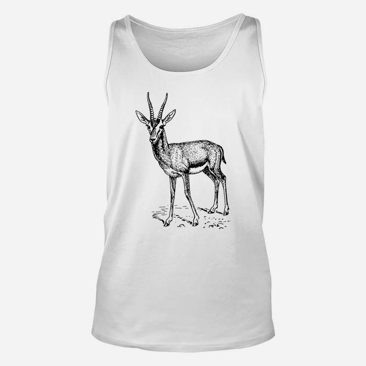 Animals Strong's Colorful Gazelle Design Printed Animals Unisex Tank Top