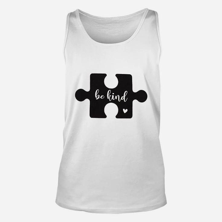 Be Kind Women Cute Puzzle Graphics Unisex Tank Top