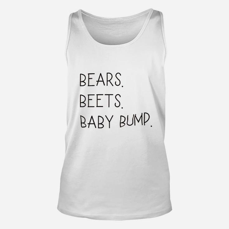 Bears Beets Baby Bump Funny Unisex Tank Top