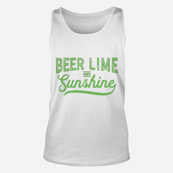 Beer Lime And Sunshin Tshirt Funny Cinco De Mayo Summer Bbq Unisex Tank Top