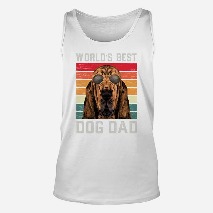Best Dog Dad Vintage Bloodhound Sweatshirt Unisex Tank Top