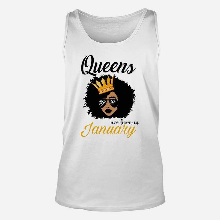Birthday Queens January Shirts For Women African American Sweatshirt Unisex Tank Top