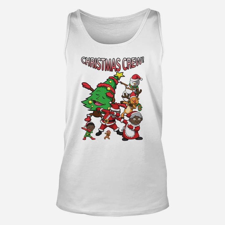 Black Santa Claus Sweatshirt African American Christmas Crew Sweatshirt Unisex Tank Top