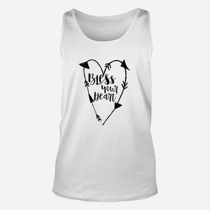 Bless Your Heart Southern Charm Saying Black Unisex Tank Top