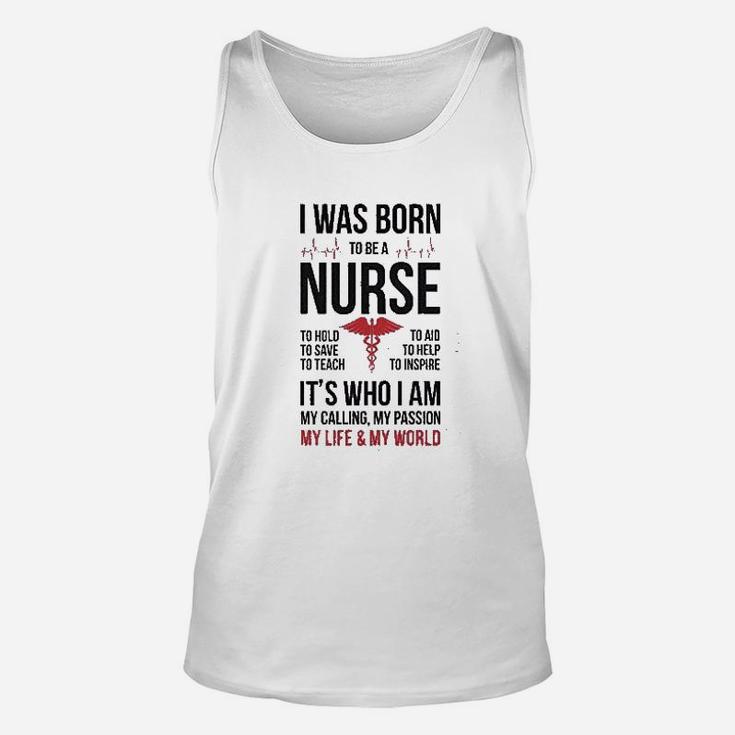 Born To Be A Nurse Unisex Tank Top