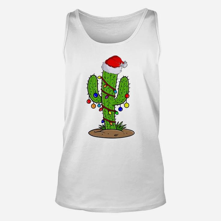 Cactus Christmas Tree Gift Santa Xmas Succulent Plant Lovers Sweatshirt Unisex Tank Top