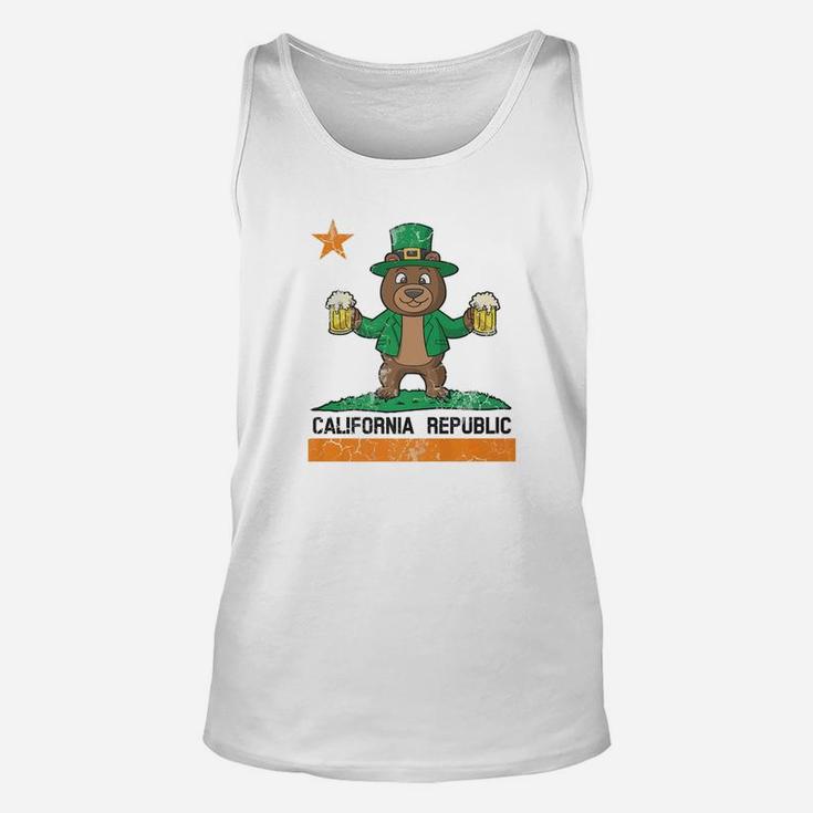 California St Patricks Day Irish Bear Leprechaun Unisex Tank Top
