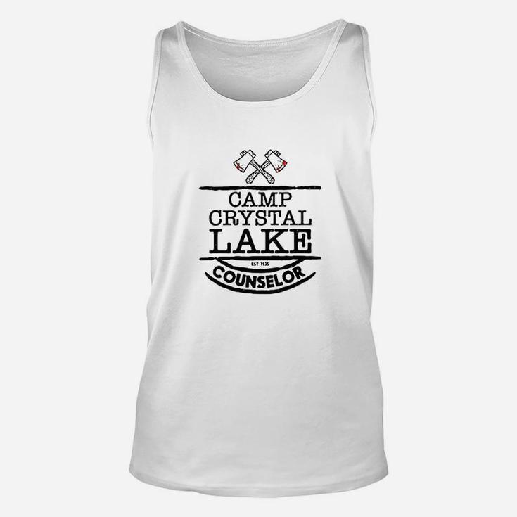 Camp Crystal Lake Counselor Staff Costume White Unisex Tank Top