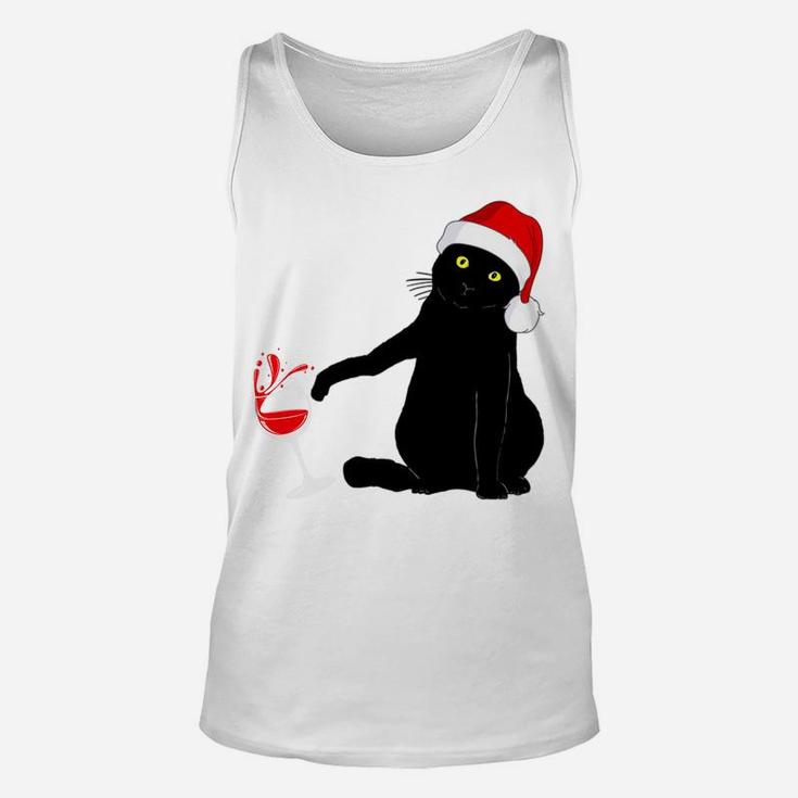 Cat Themed Christmas Sweater For Men Women Wine Lovers Sweatshirt Unisex Tank Top
