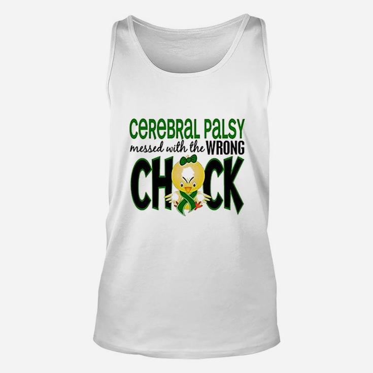 Cerebral Palsy Messed With Wrong Chick Unisex Tank Top