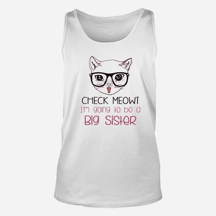 Check Meowt I Am Going To Be A Big Sister Unisex Tank Top