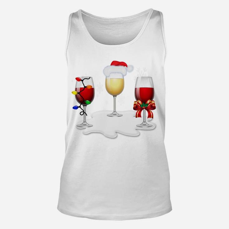 Cheers To Christmas Wine Sweatshirt Unisex Tank Top