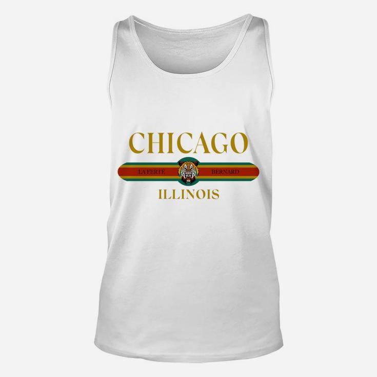 Chicago - Illinois - Fashion Design - Tiger Face Unisex Tank Top
