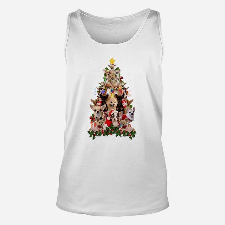 Chihuahua Christmas Tree Xmas Gift For Chihuahua Dogs Lover Unisex Tank Top